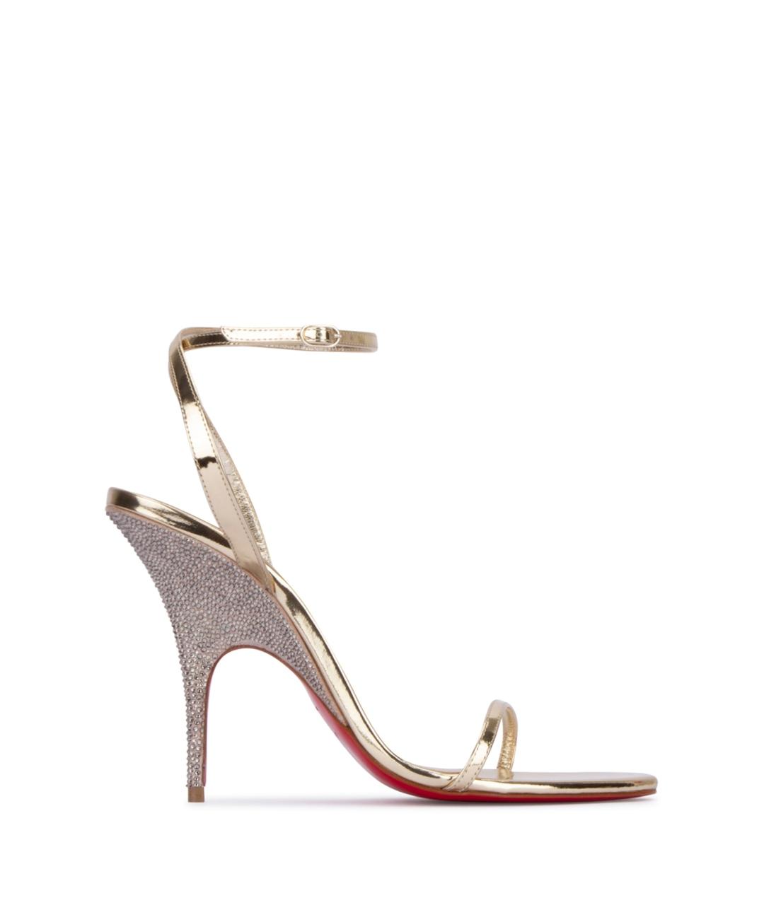 CHRISTIAN LOUBOUTIN Серебряные босоножки, фото 1