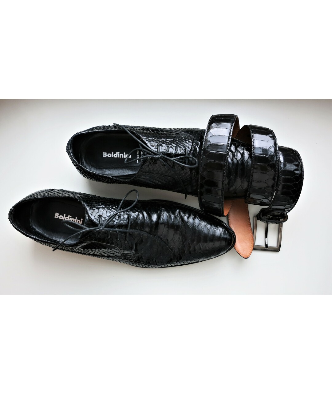 BALDININI Черные туфли из экзотической кожи, фото 8