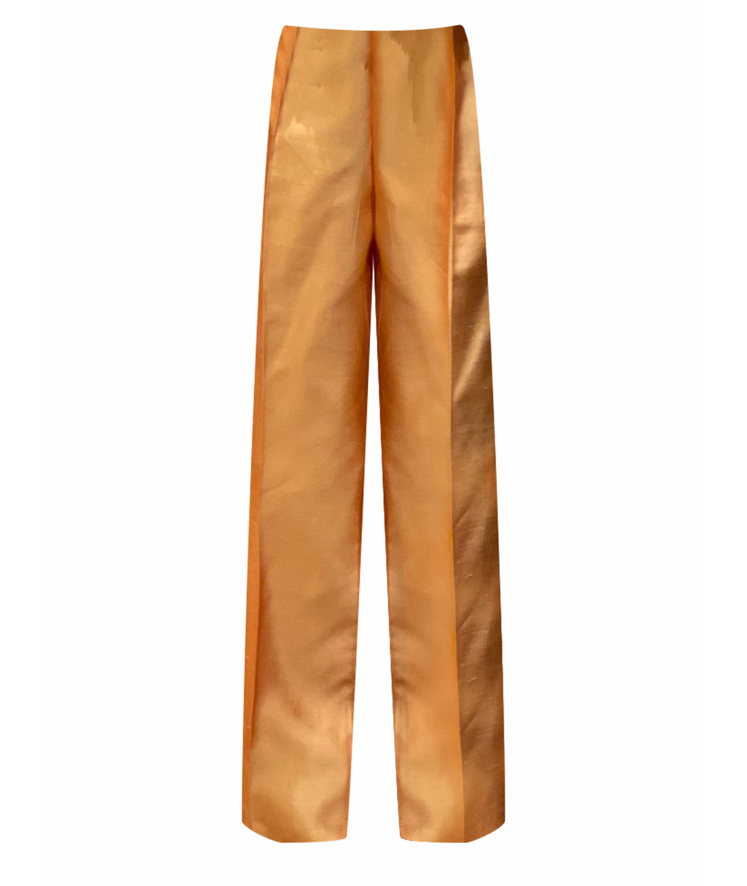ESCADA Желтые шелковые прямые брюки, фото 1