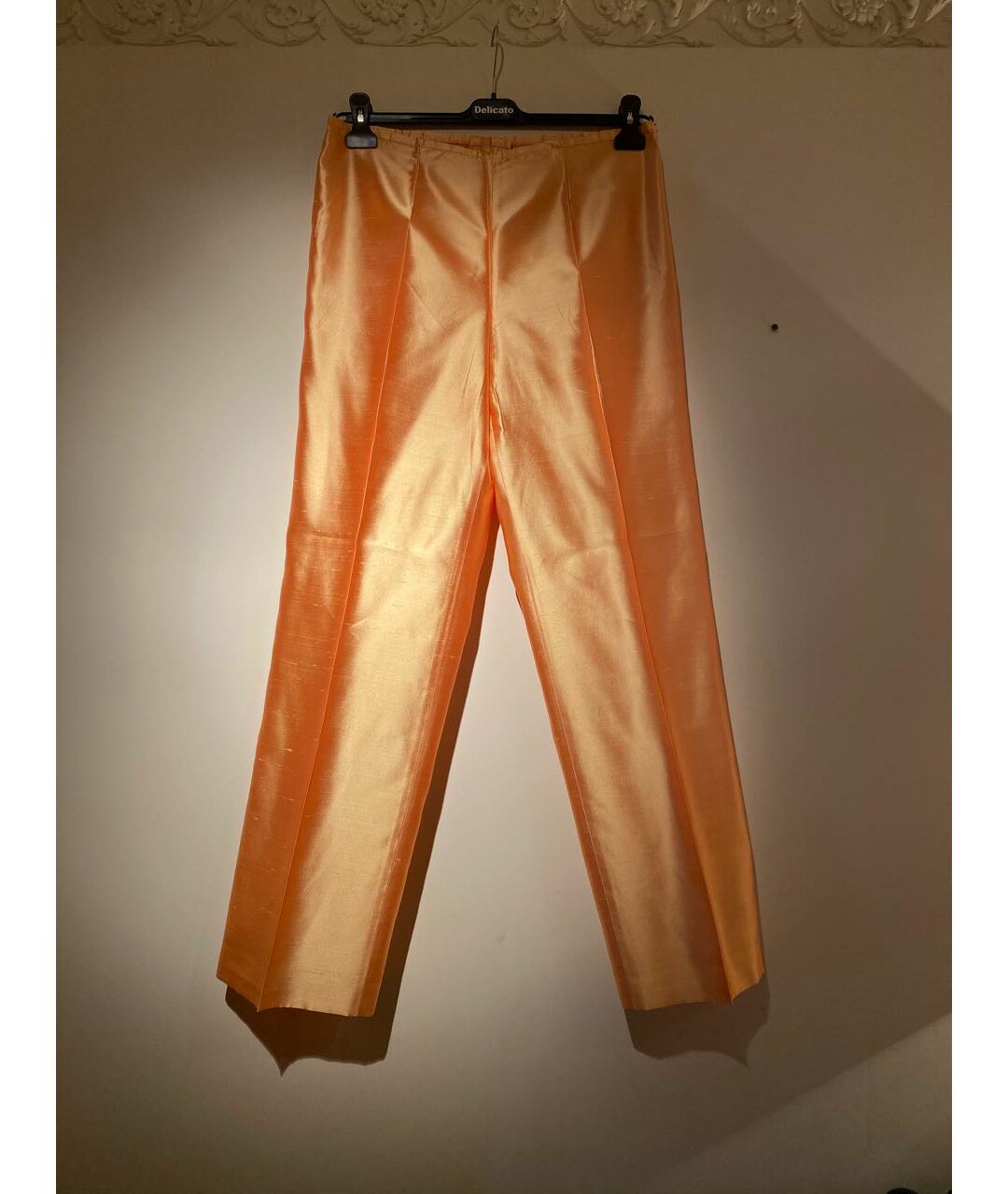 ESCADA Желтые шелковые прямые брюки, фото 7