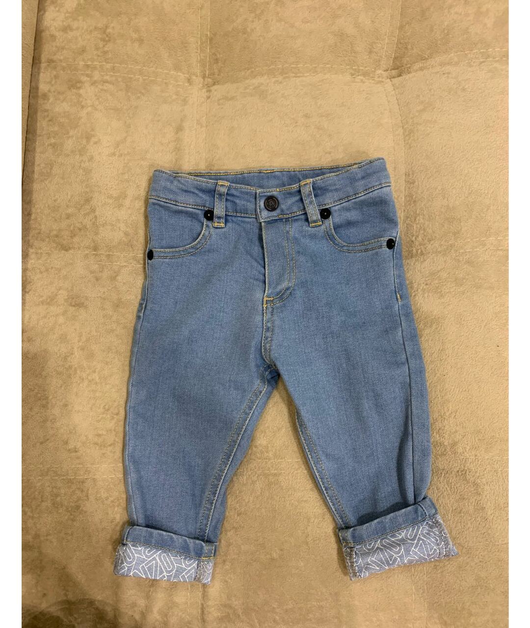 KENZO KIDS Голубые хлопковые детские джинсы, фото 5