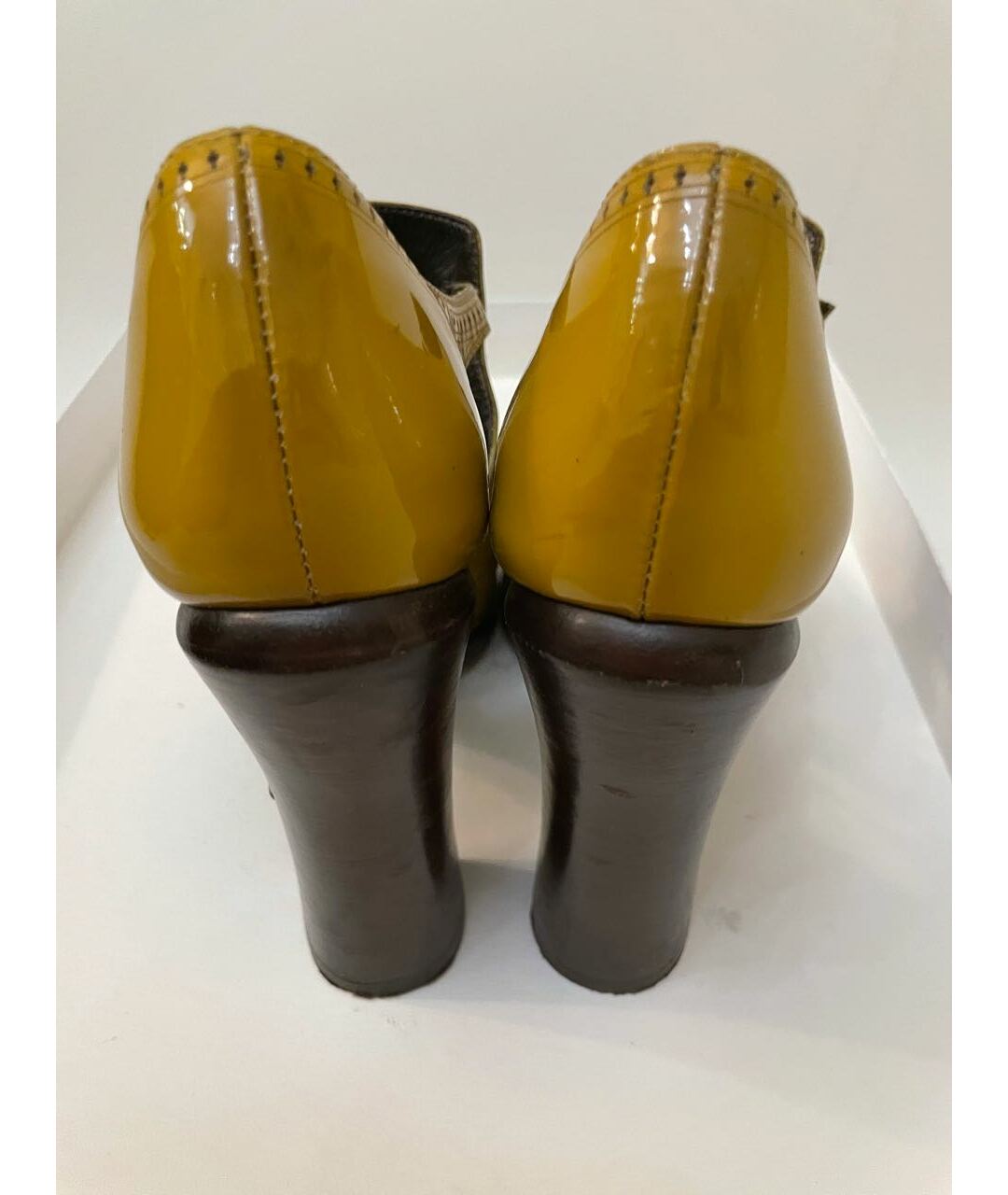 FENDI Зеленые туфли из лакированной кожи, фото 5