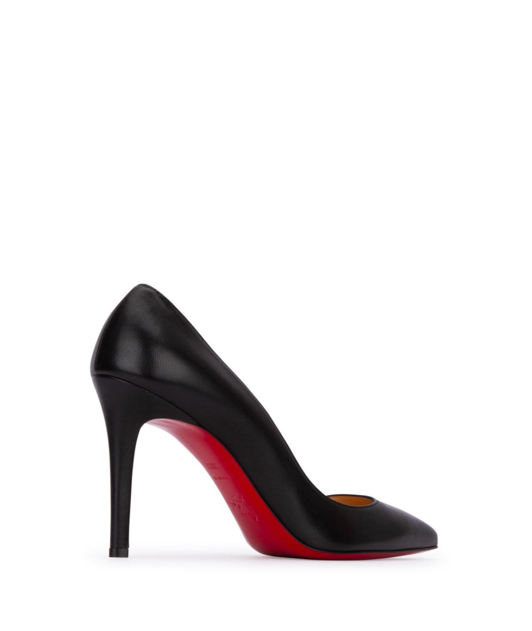 CHRISTIAN LOUBOUTIN Черные кожаные туфли, фото 3