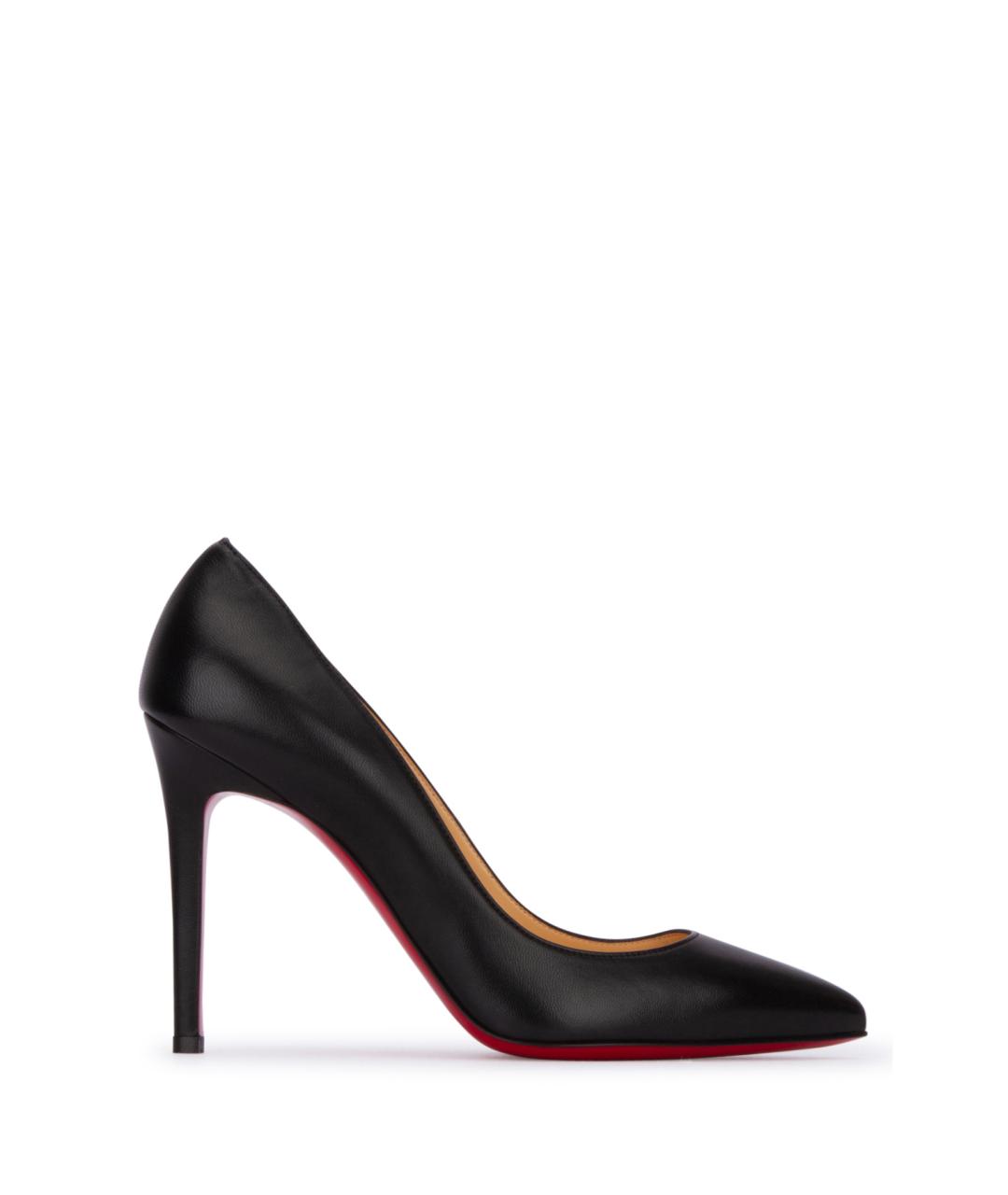 CHRISTIAN LOUBOUTIN Черные кожаные туфли, фото 1