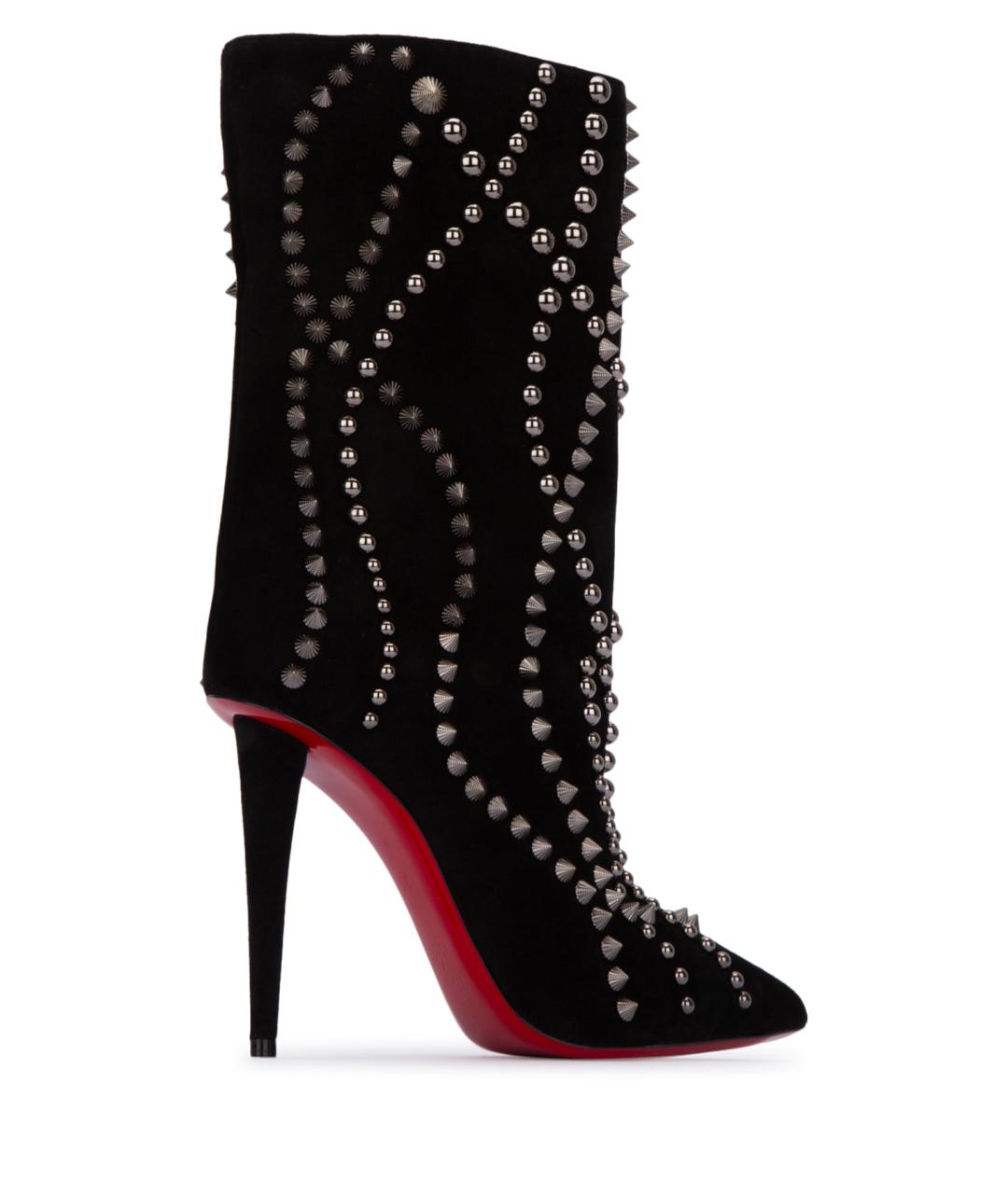 CHRISTIAN LOUBOUTIN Черные кожаные ботильоны, фото 3