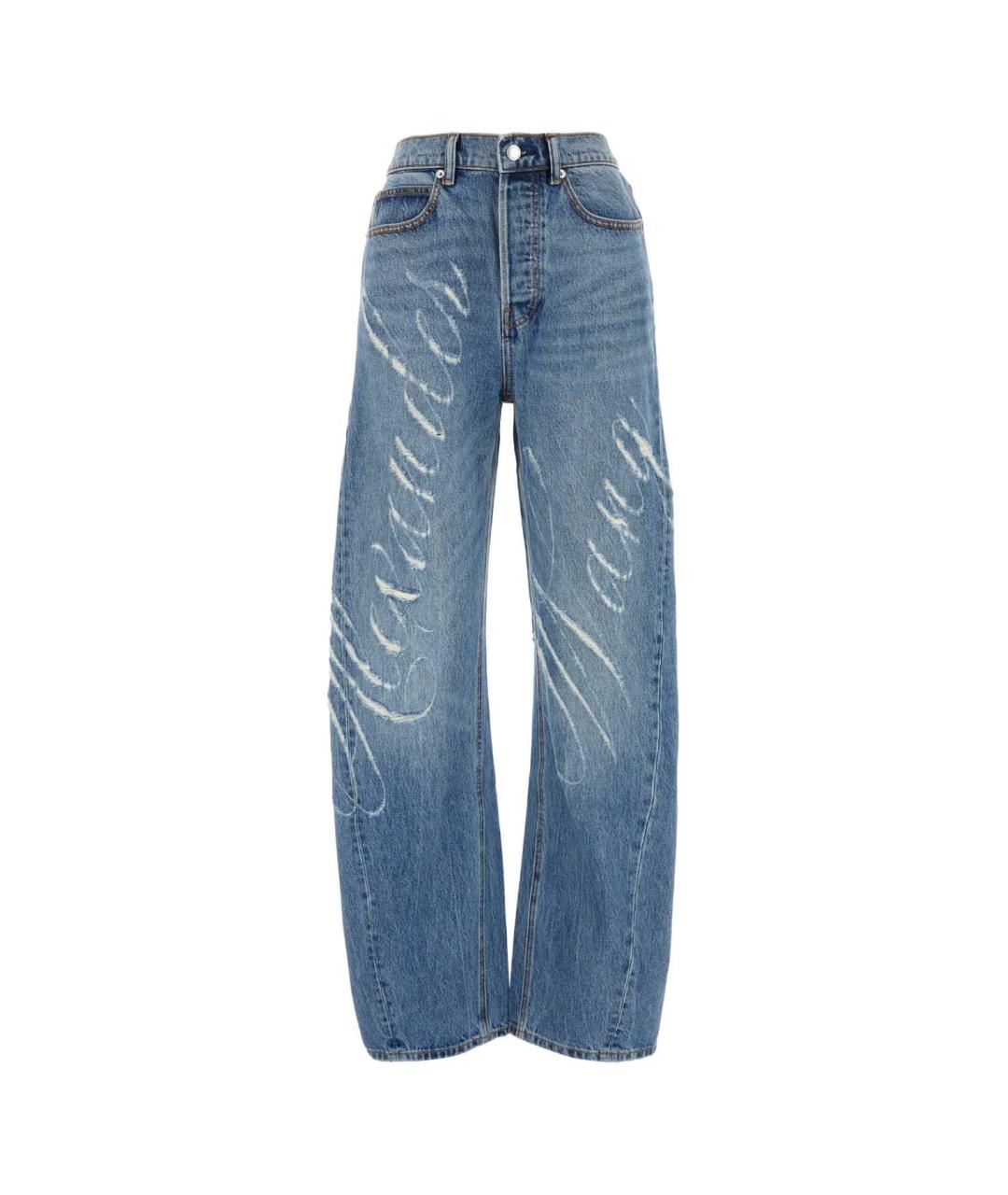 ALEXANDER WANG Синие хлопковые прямые джинсы, фото 1