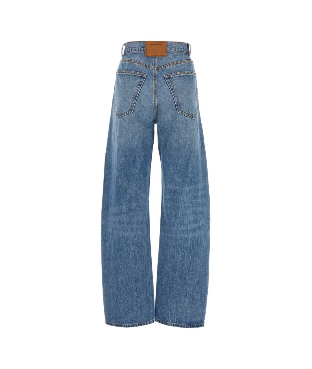 ALEXANDER WANG Синие хлопковые прямые джинсы, фото 2