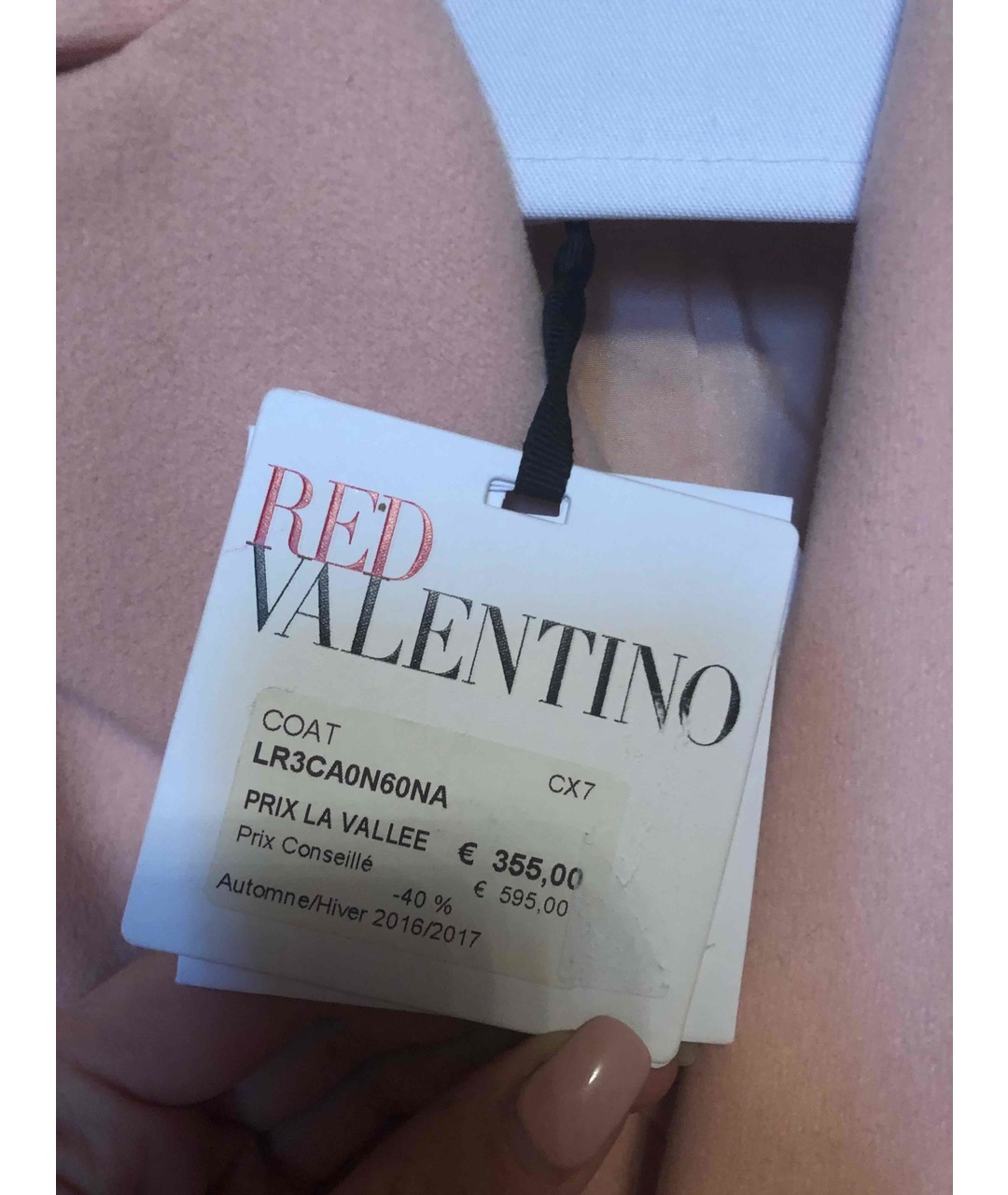 RED VALENTINO Розовое шерстяное пальто, фото 4