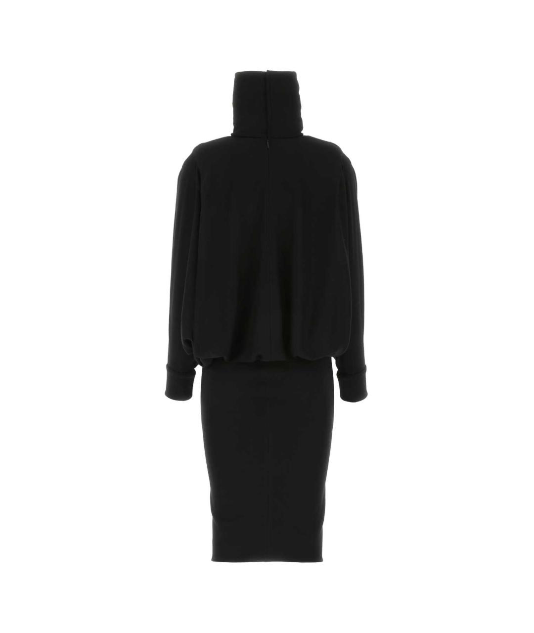 SAINT LAURENT Черное шерстяное платье, фото 2