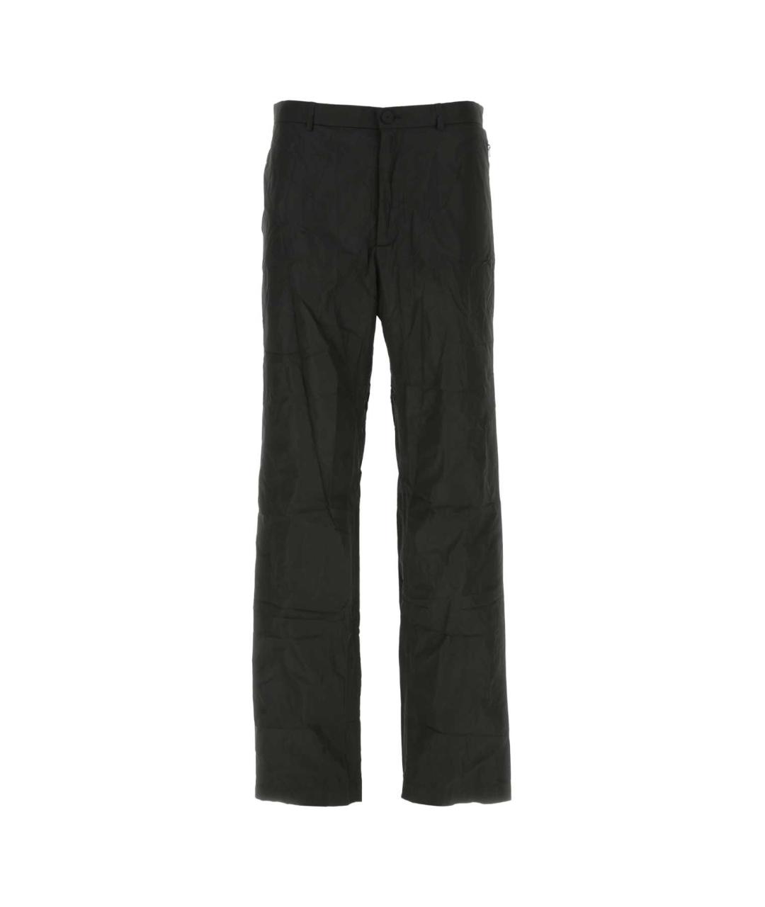 BALENCIAGA Черные полиэстеровые повседневные брюки, фото 1