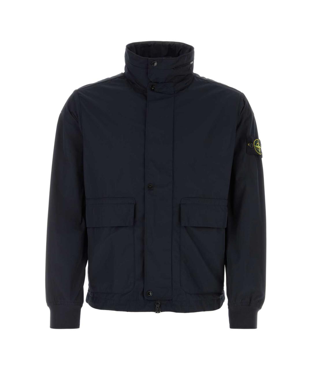 STONE ISLAND Темно-синяя полиэстеровая куртка, фото 1