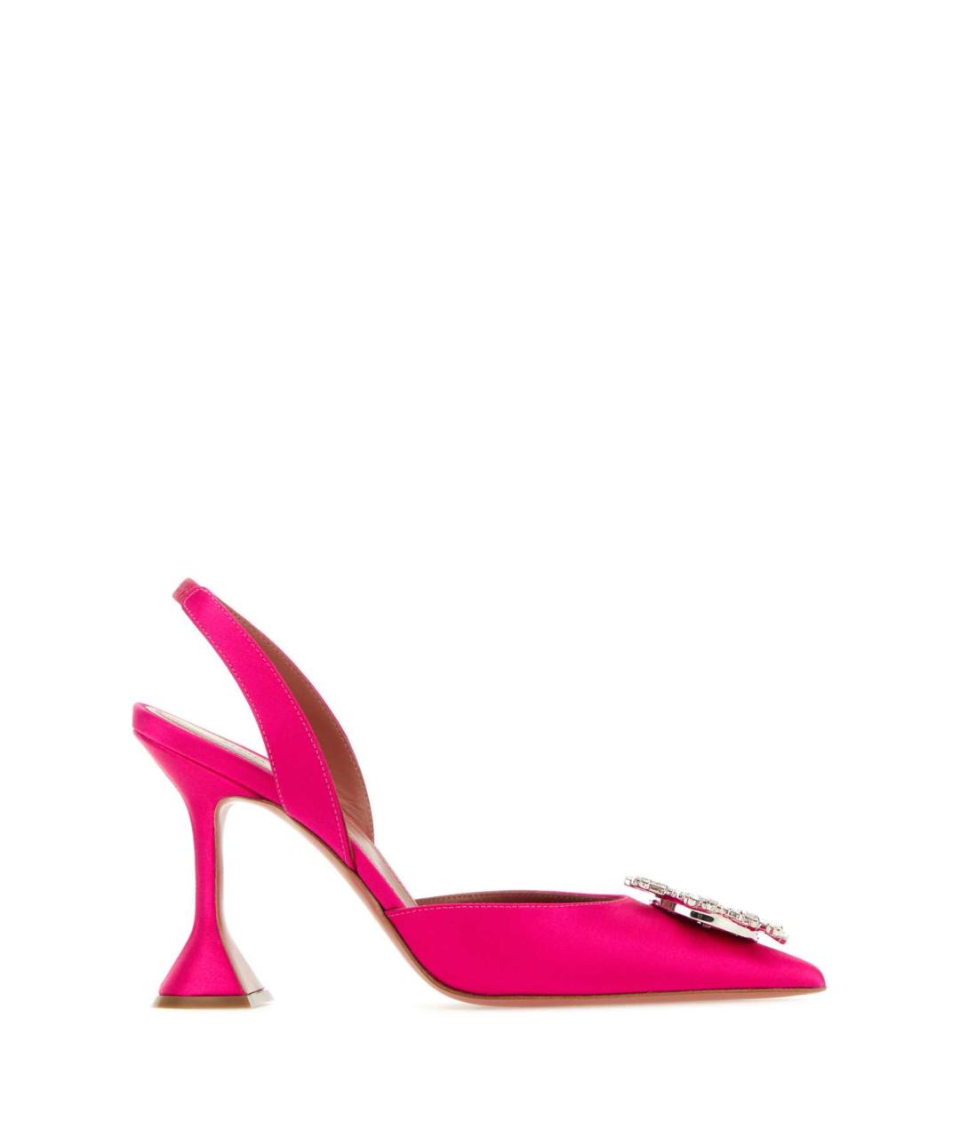 Amina Muaddi Розовые текстильные туфли, фото 1