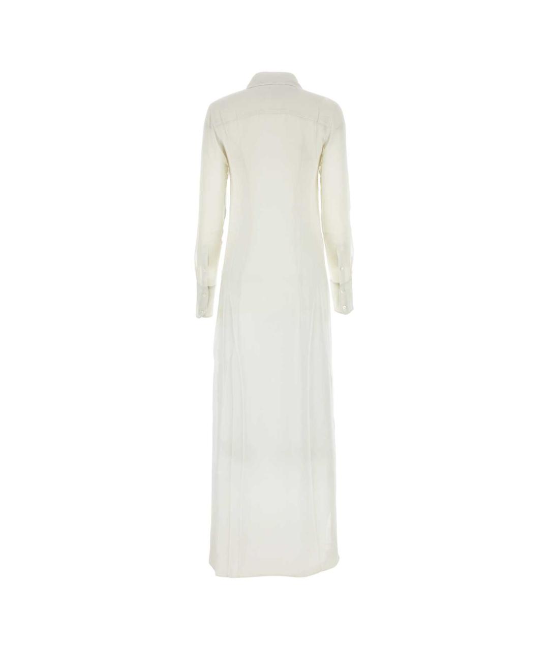 AMI Белое шелковое повседневное платье, фото 2