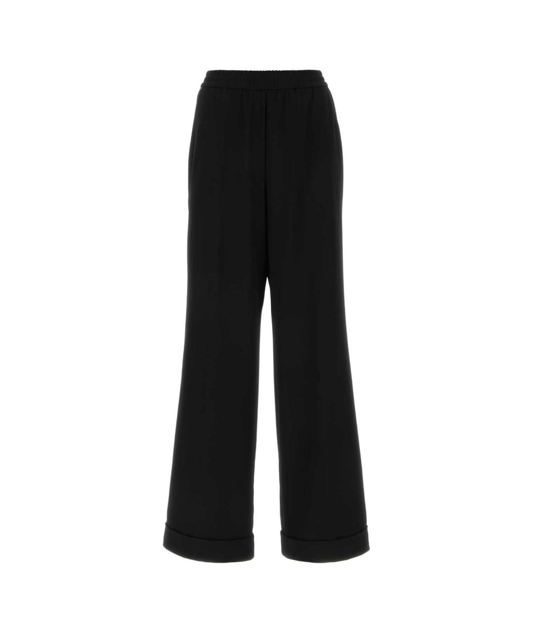 DOLCE&GABBANA Черные шерстяные прямые брюки, фото 1