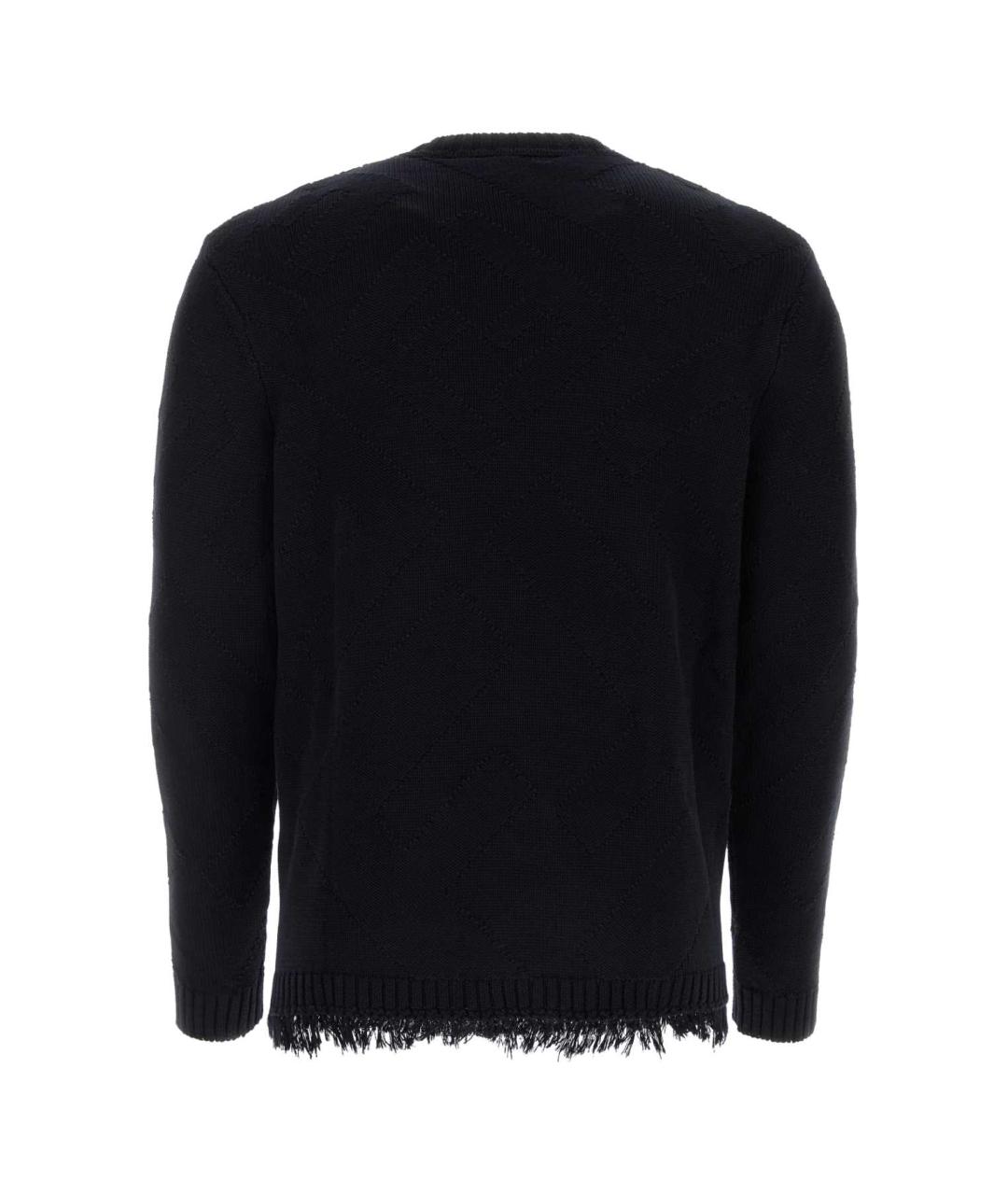 FENDI Темно-синий хлопковый джемпер / свитер, фото 2