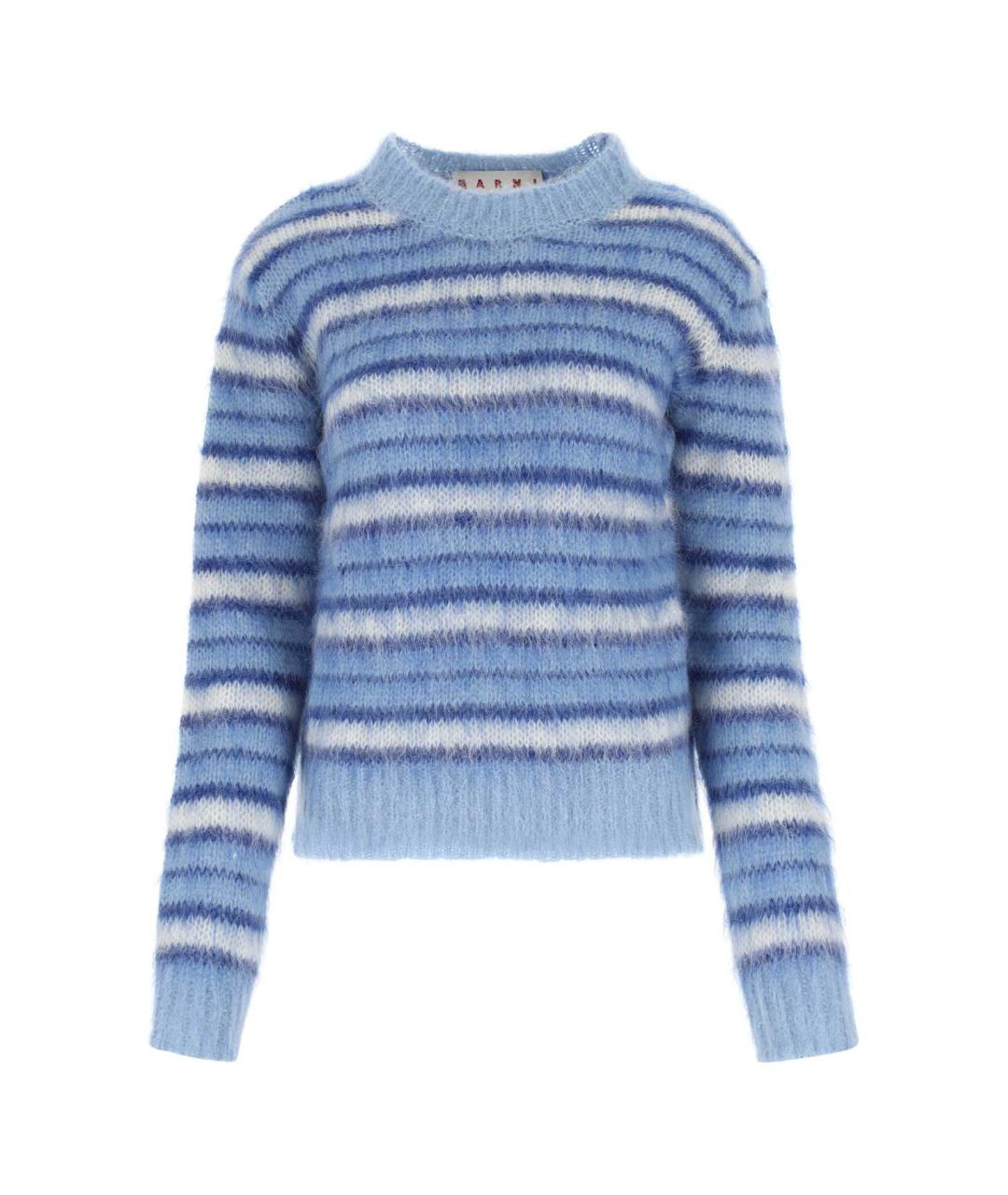 MARNI Голубой шерстяной джемпер / свитер, фото 1