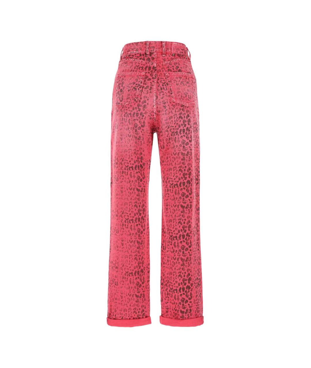 GOLDEN GOOSE DELUXE BRAND Розовые хлопковые прямые джинсы, фото 2