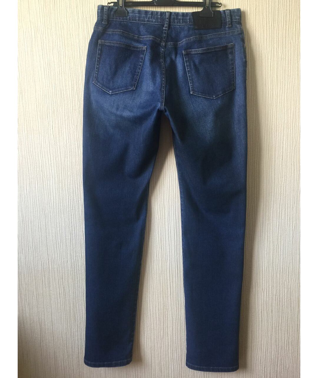BRIONI Темно-синие хлопко-эластановые прямые джинсы, фото 2