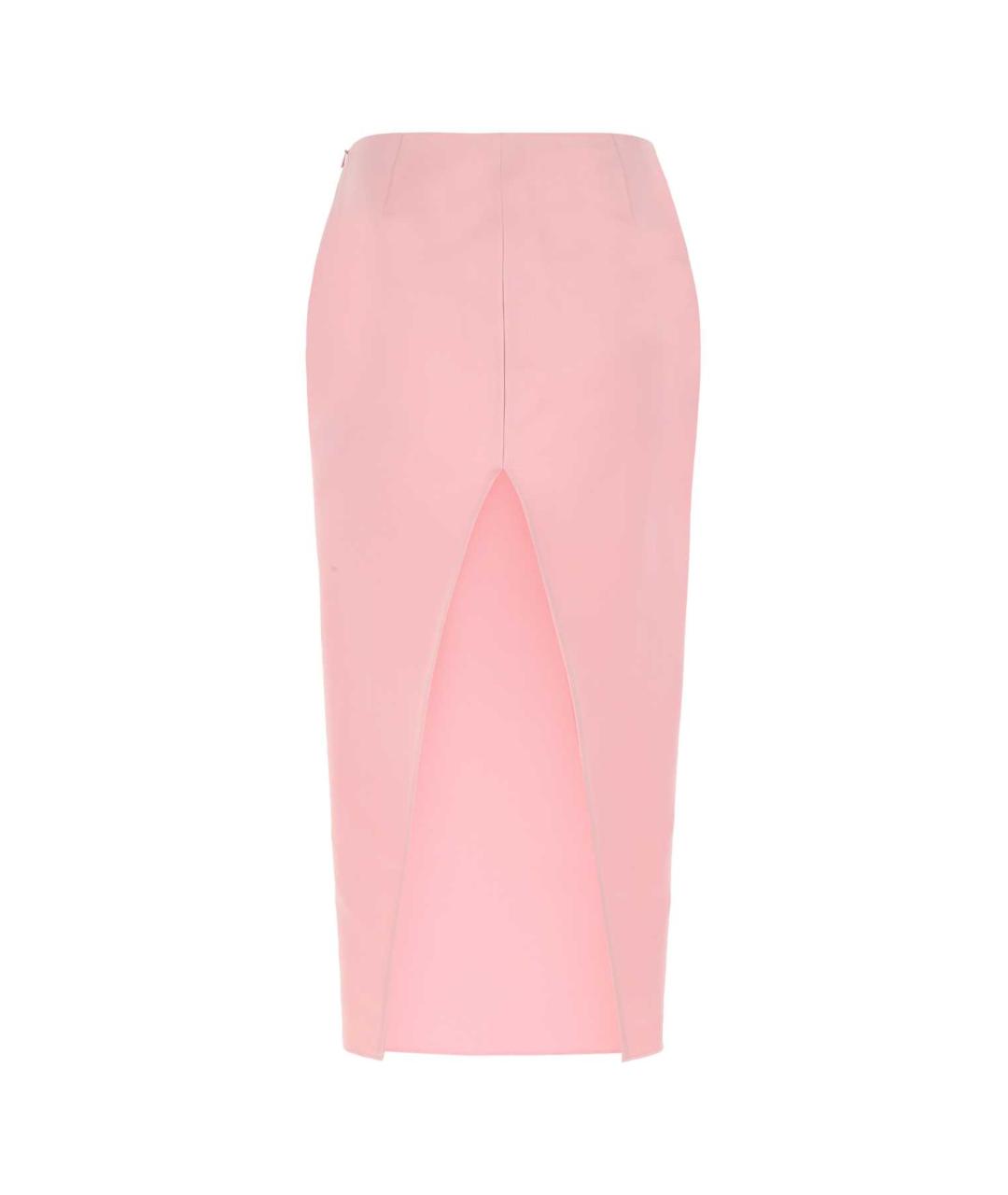 PRADA Розовая шелковая юбка миди, фото 2