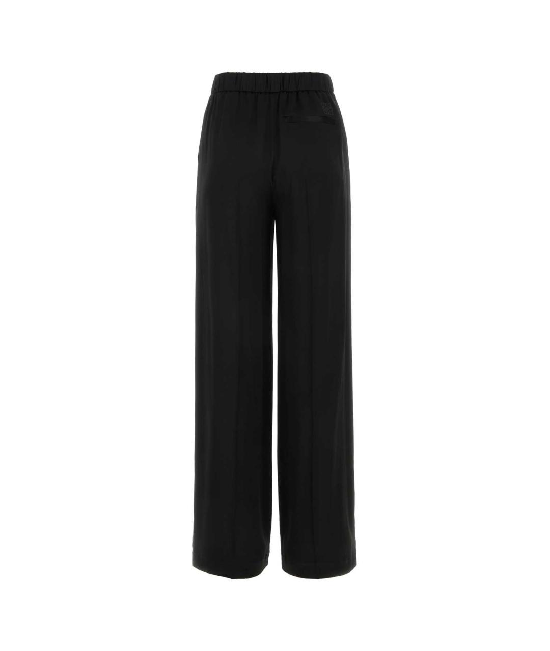 LOEWE Черные шелковые прямые брюки, фото 2