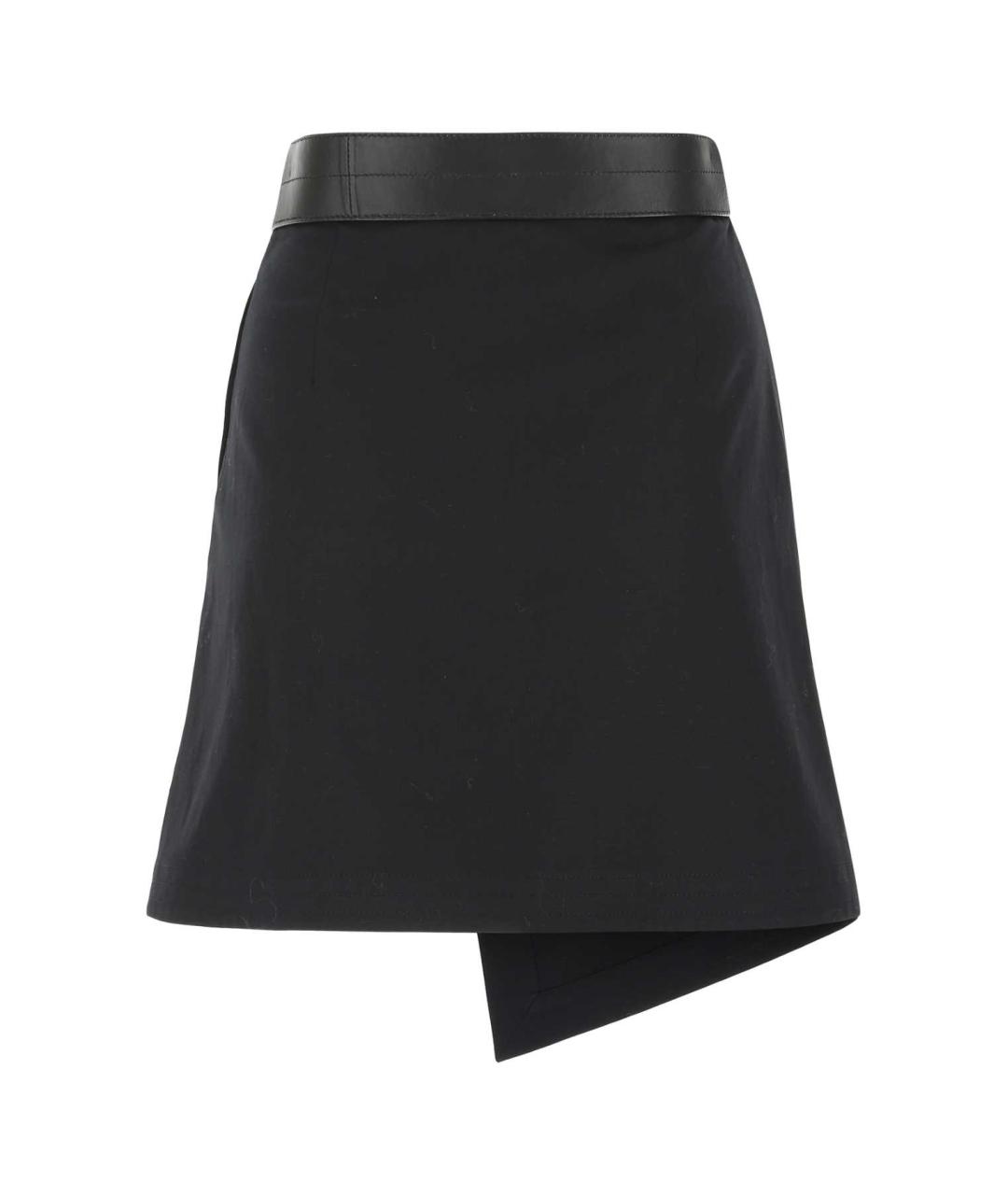 LOEWE Черная хлопковая юбка мини, фото 2