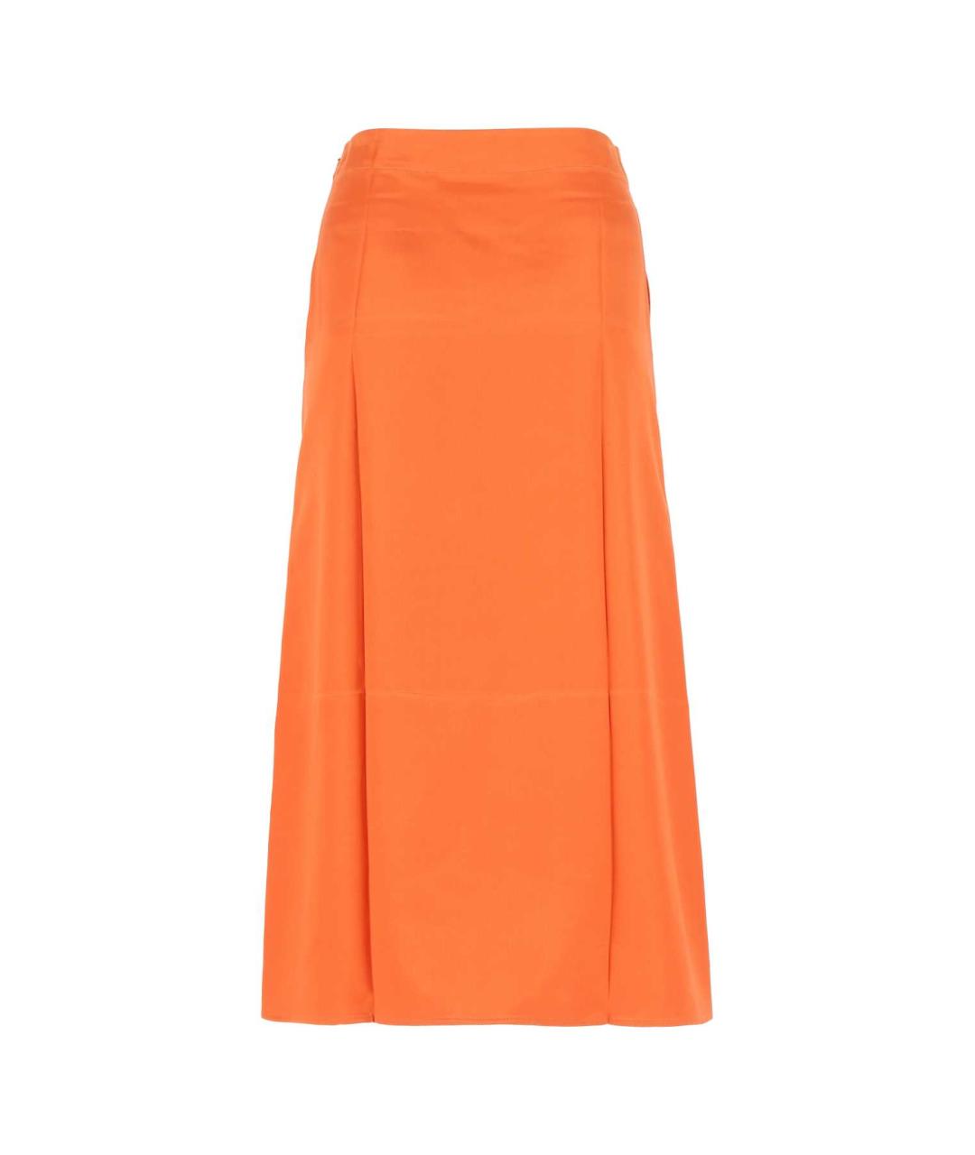 LOEWE Оранжевая вискозная юбка миди, фото 2