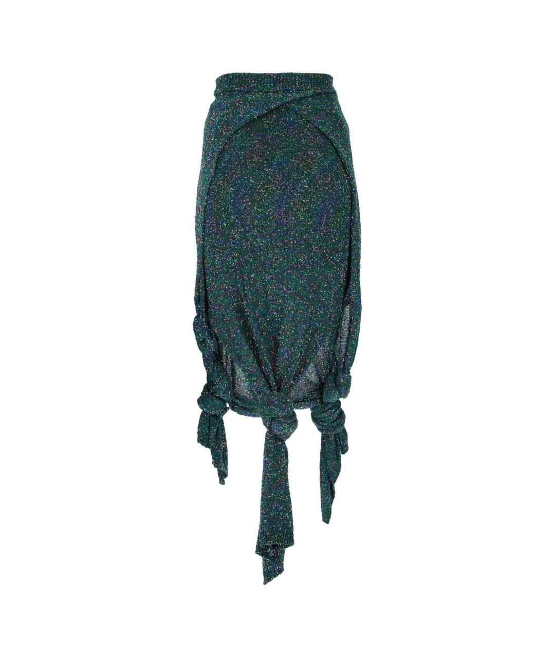 LOEWE Зеленая полиэстеровая юбка миди, фото 2