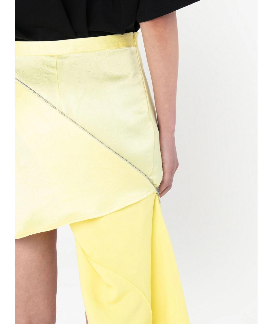 J.W.ANDERSON Желтая полиэстеровая юбка мини, фото 5