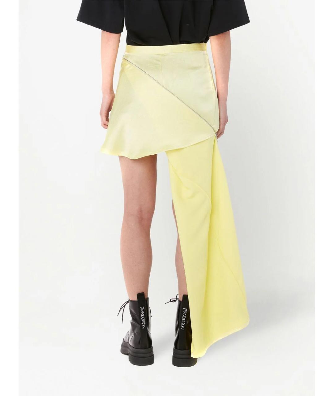 J.W.ANDERSON Желтая полиэстеровая юбка мини, фото 4