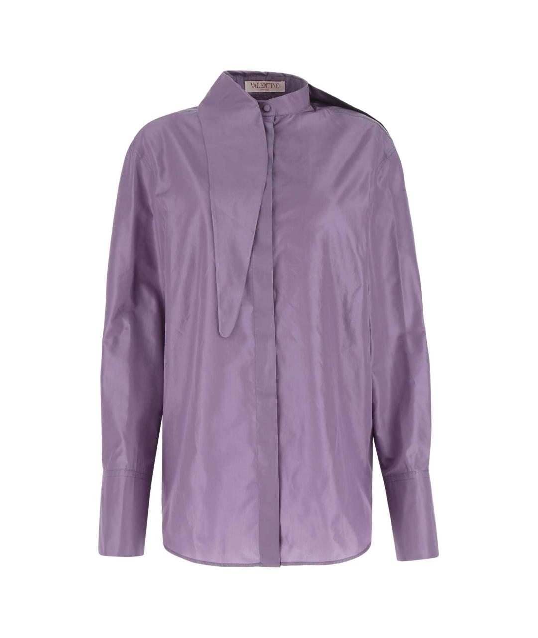 VALENTINO Фиолетовая шелковая рубашка, фото 1