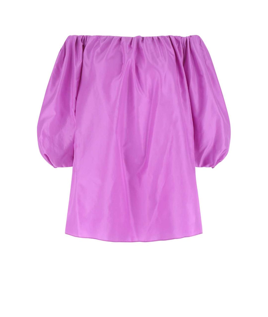 VALENTINO Фиолетовая шелковая блузы, фото 1