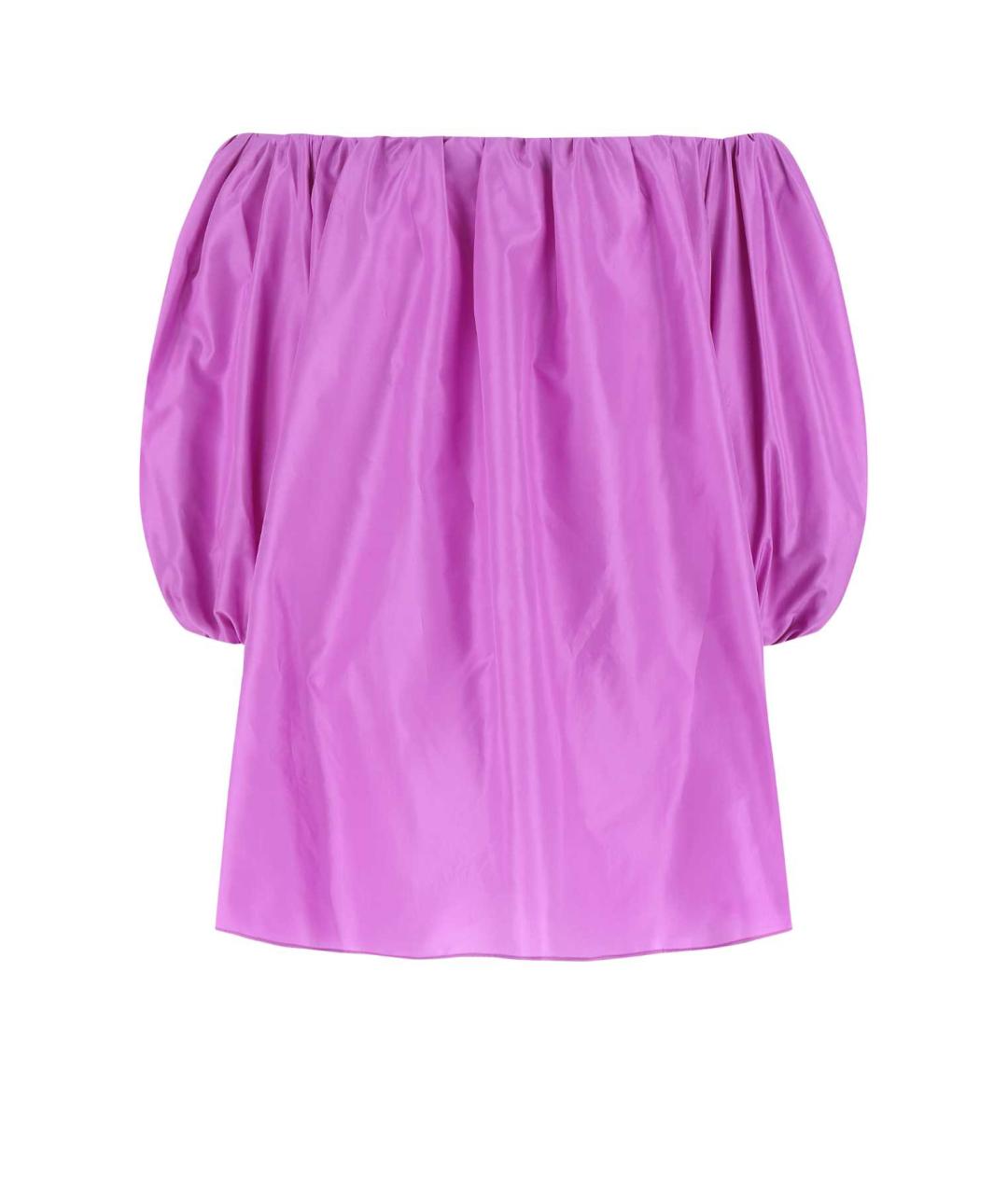VALENTINO Фиолетовая шелковая блузы, фото 2