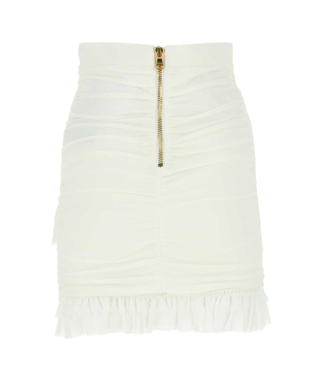 BALMAIN Белая юбка мини, фото 2