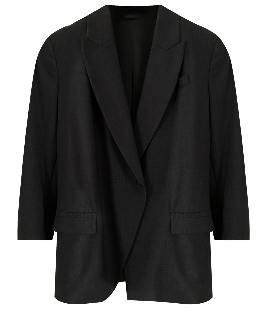 BRUNELLO CUCINELLI Серый шерстяной жакет/пиджак, фото 8