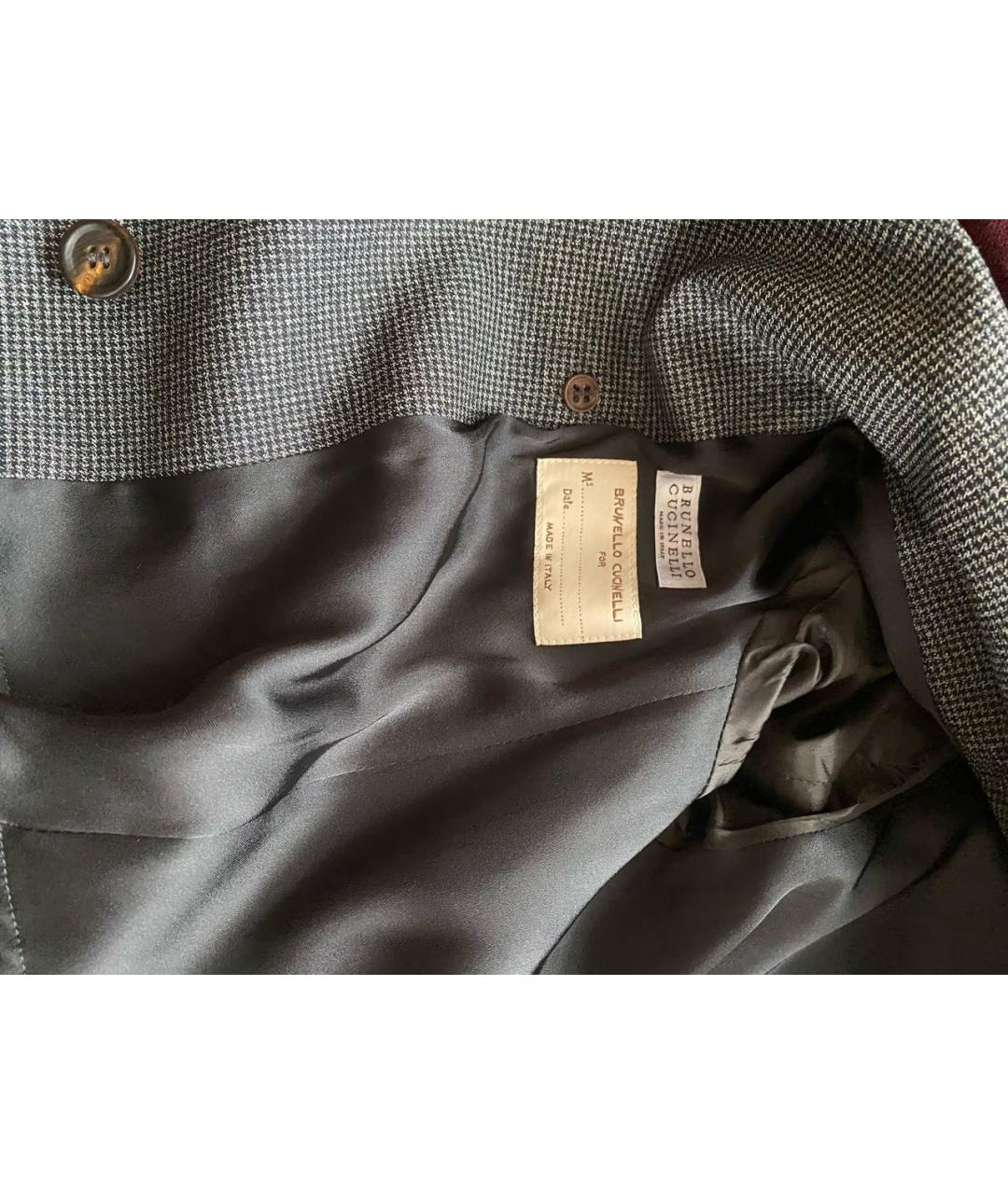 BRUNELLO CUCINELLI Серый шерстяной жакет/пиджак, фото 3