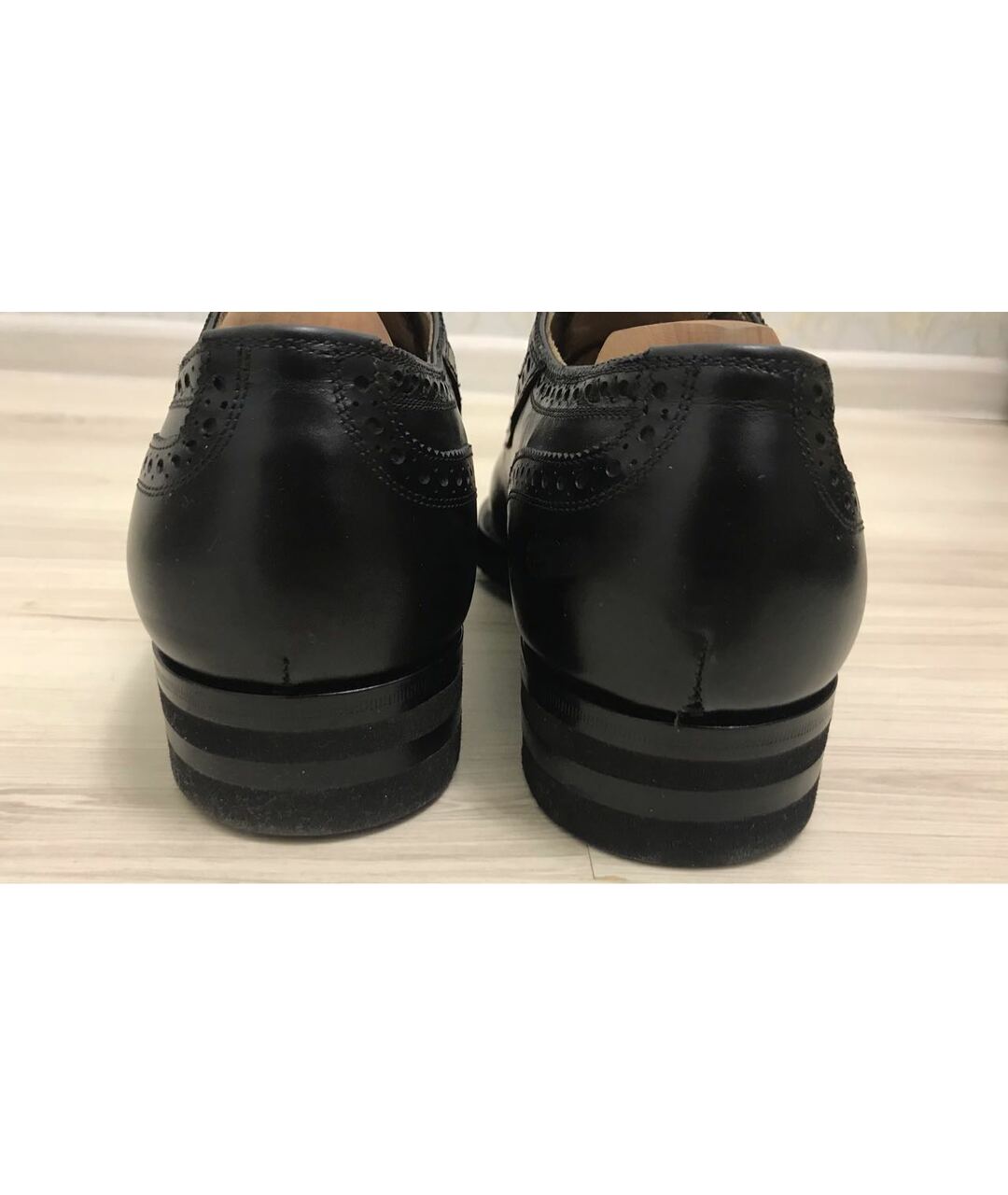 KITON Черные кожаные туфли, фото 4