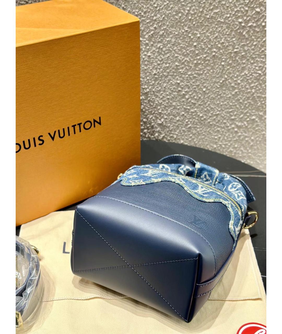 LOUIS VUITTON Синяя сумка с короткими ручками, фото 5