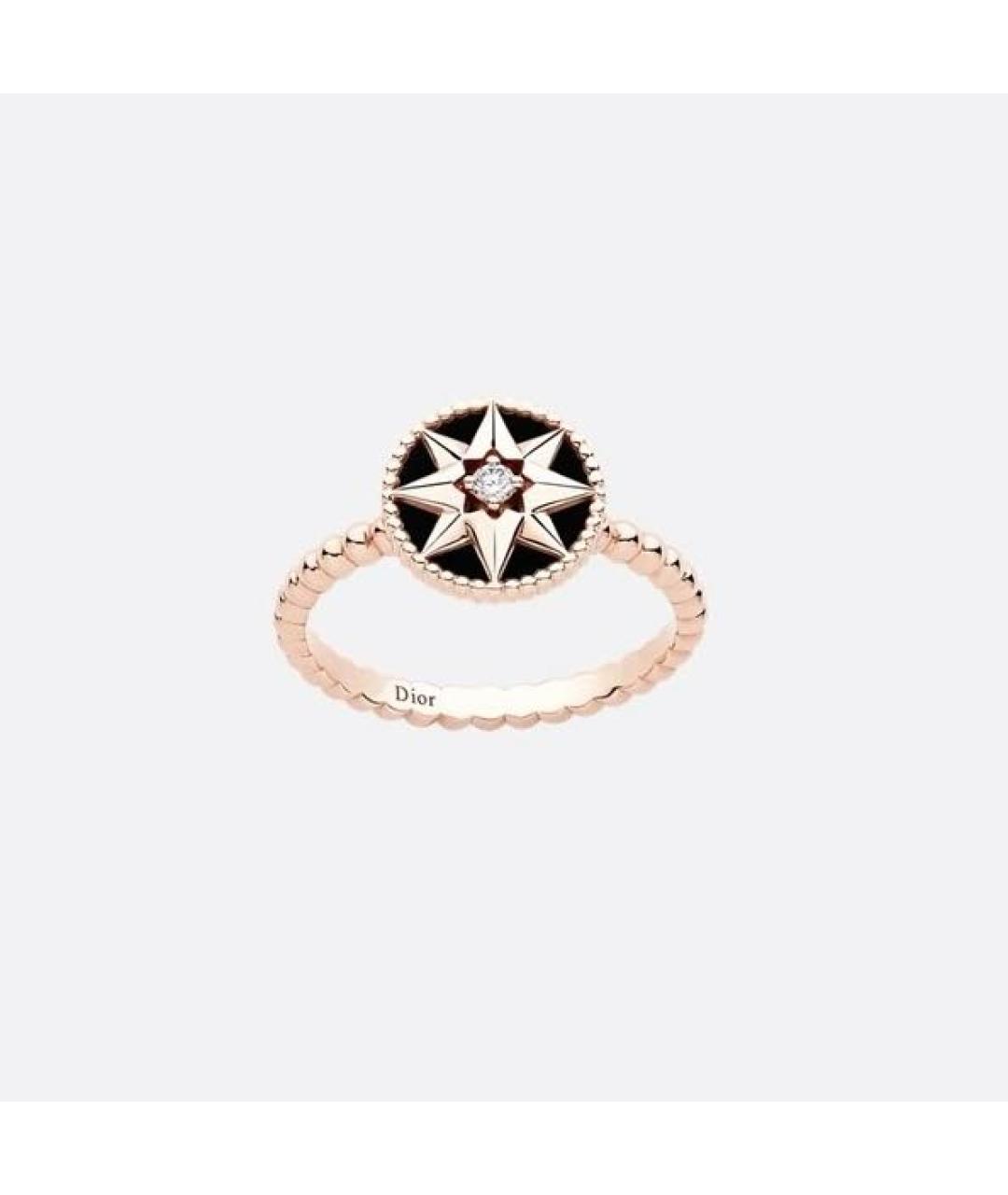 CHRISTIAN DIOR Черное кольцо из желтого золота, фото 2