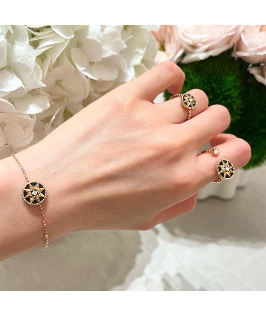CHRISTIAN DIOR Черное кольцо из желтого золота, фото 5