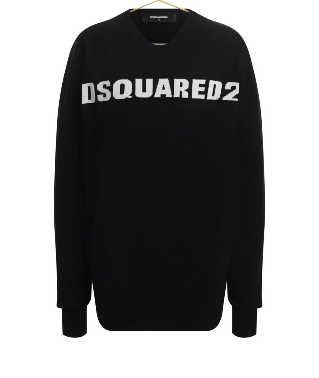 DSQUARED2 Черный хлопковый джемпер / свитер, фото 1