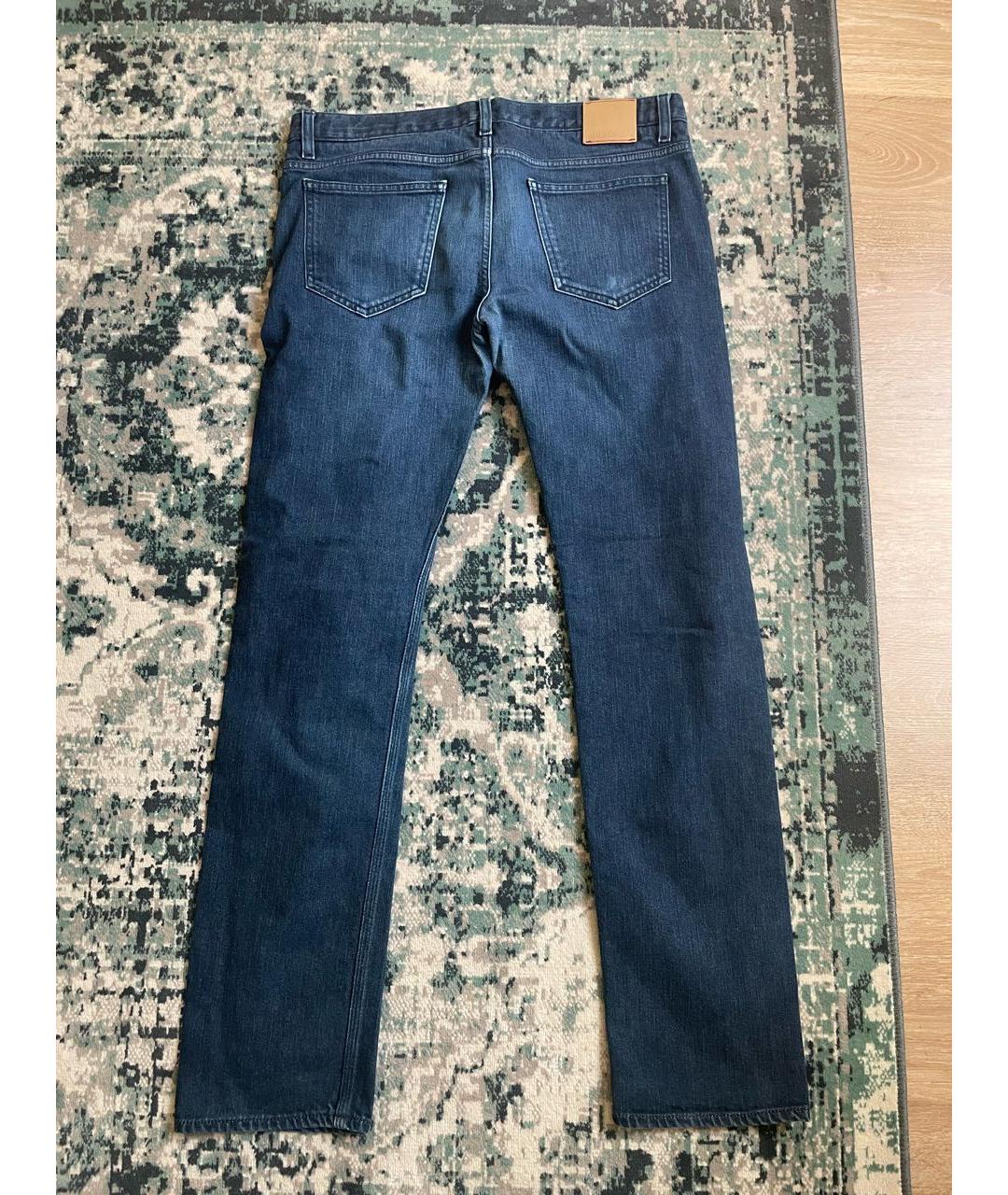 JIL SANDER Темно-синие хлопковые джинсы скинни, фото 2