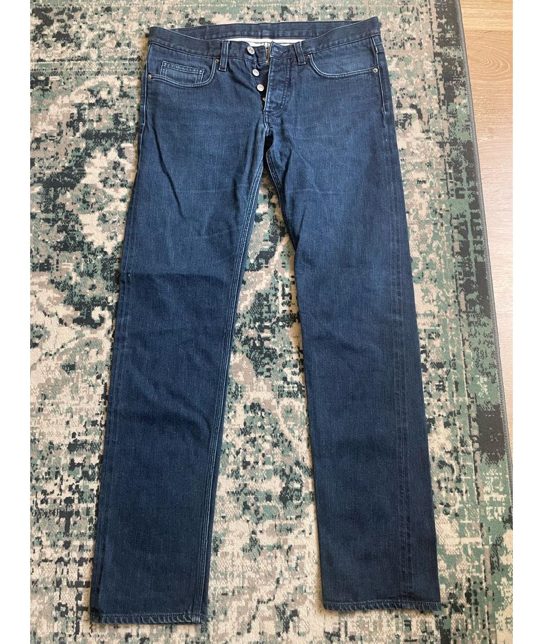 JIL SANDER Темно-синие хлопковые джинсы скинни, фото 6