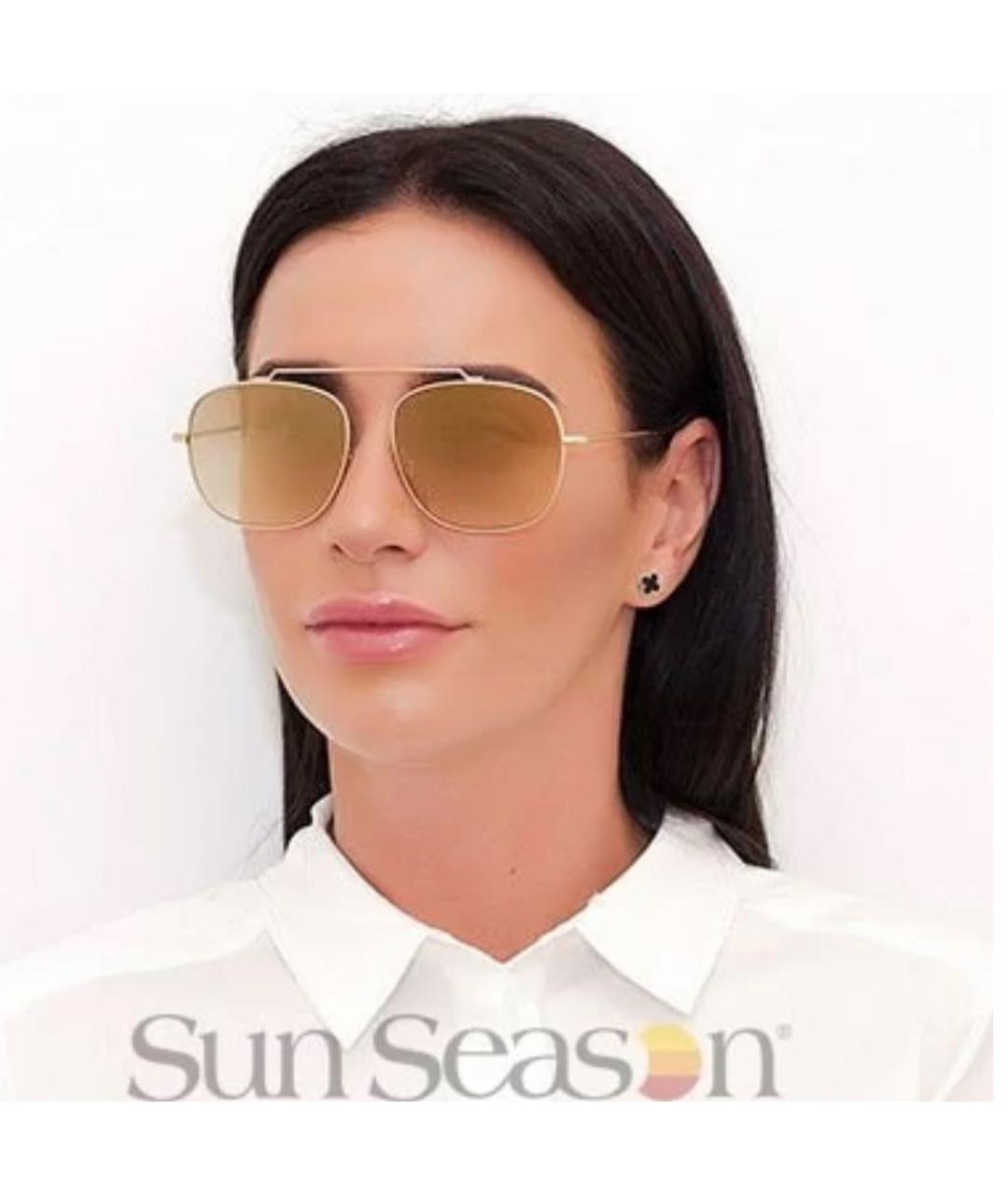 SPEKTRE Золотые металлические солнцезащитные очки, фото 3