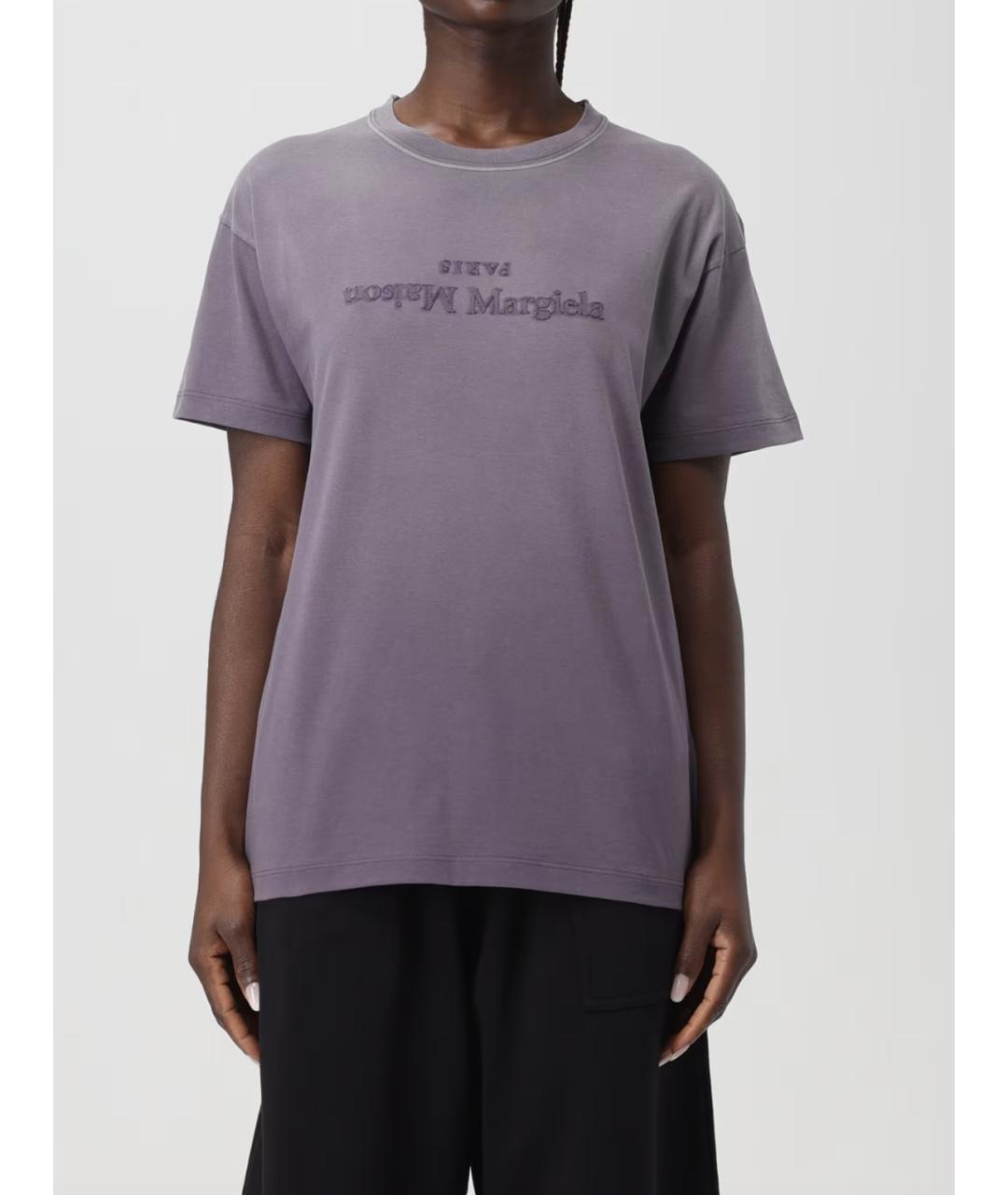 MAISON MARGIELA Фиолетовая футболка, фото 4