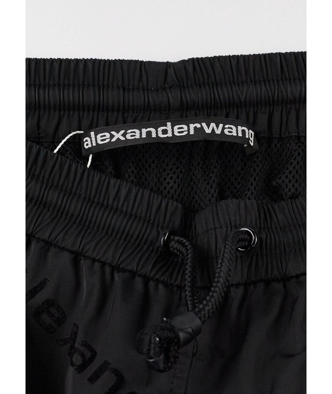 ALEXANDER WANG Черные полиуретановые повседневные брюки, фото 3