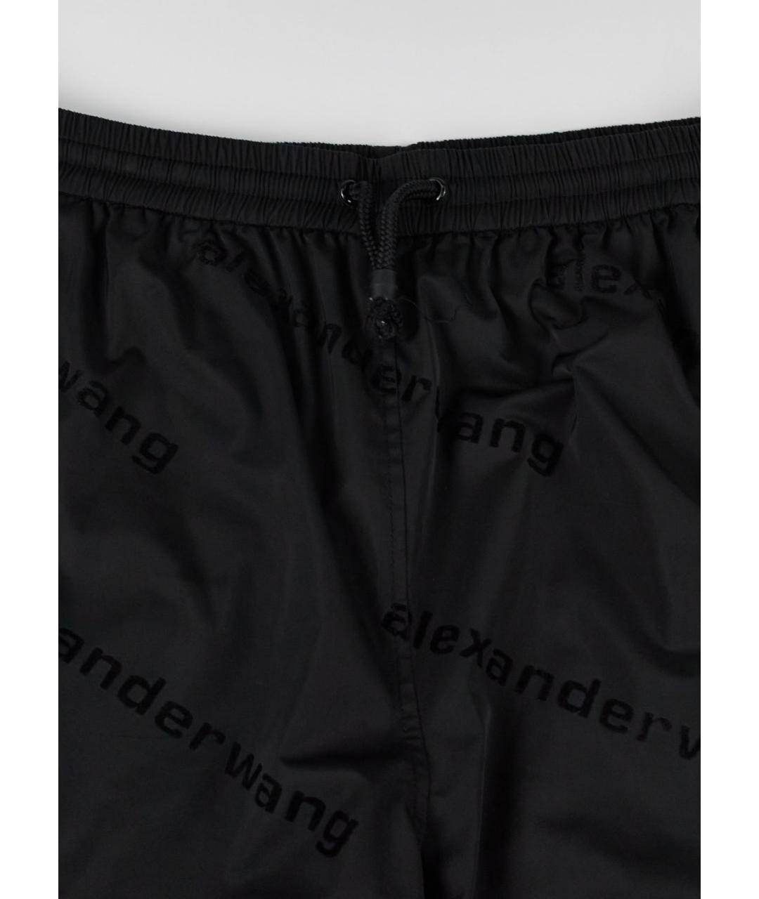 ALEXANDER WANG Черные полиуретановые повседневные брюки, фото 4