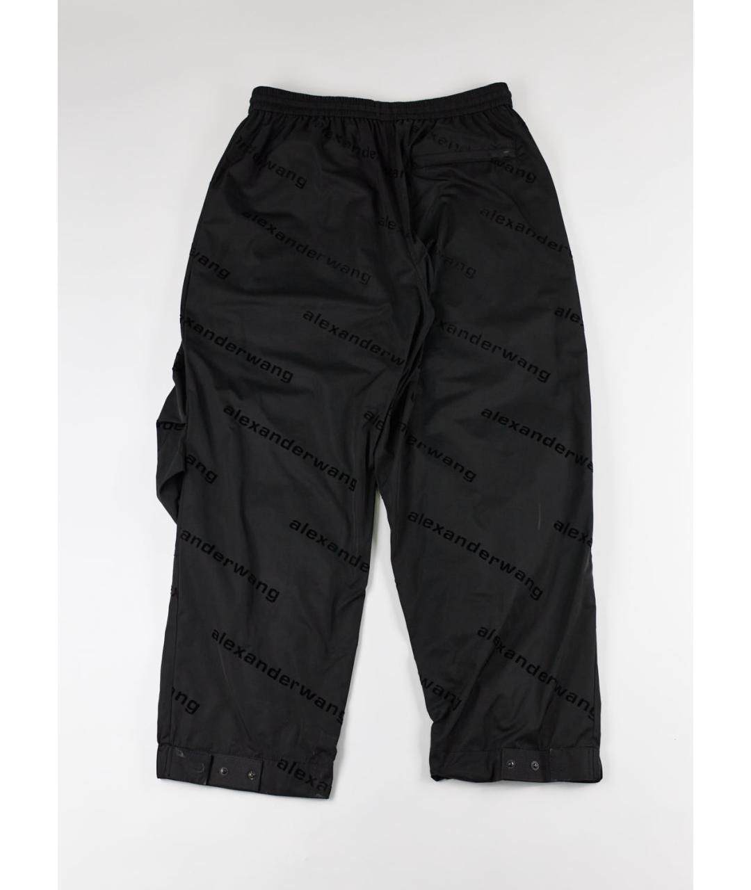ALEXANDER WANG Черные полиуретановые повседневные брюки, фото 2