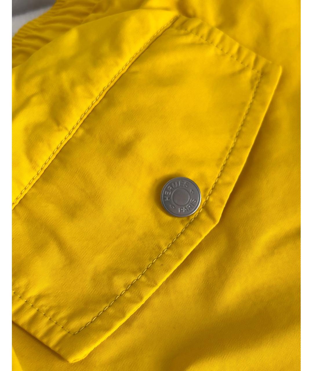 HERMES PRE-OWNED Желтые полиамидовые шорты, фото 3