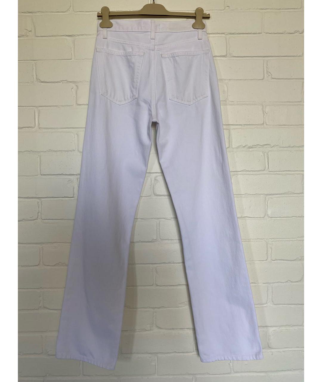 RE/DONE Белые хлопковые прямые джинсы, фото 2