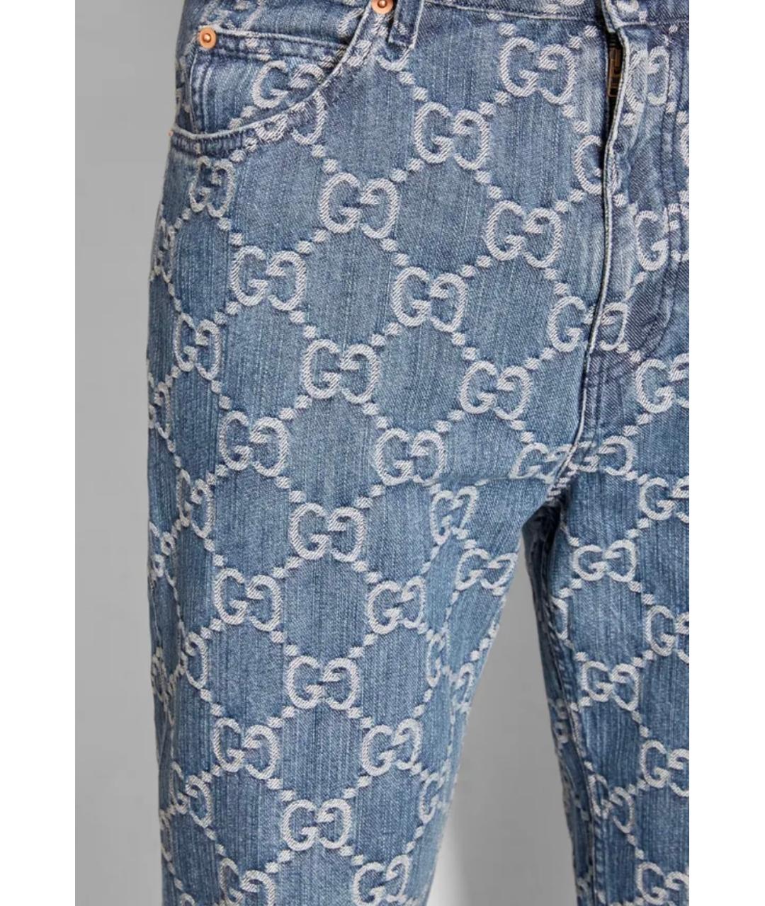 GUCCI Мульти хлопковые прямые джинсы, фото 5